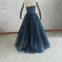 カラードレス ノースリーブ リボンが外せる2wayウェディングドレス G003 9枚目の画像