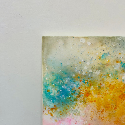 アートデコレーション | 抽象絵画ギフト: 花の風 絵画 金色畫境
