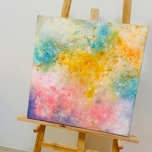 アートデコレーション | 抽象絵画ギフト: 花の風 絵画 金色畫境之光