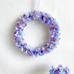 紫陽花の花びらリース 13枚目の画像