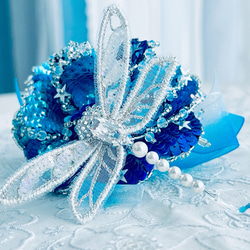 受注製作】ホワイトスワンのブローチ 白鳥の湖テーマのオート