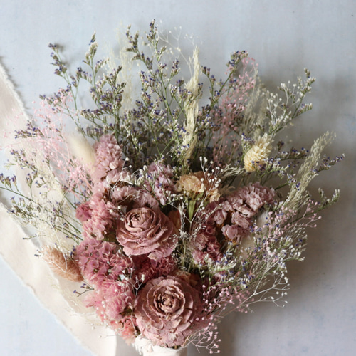 ドライフラワースワッグ ピンク 母の日ギフト ドライフラワーブーケ