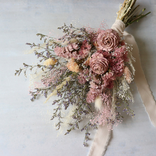 ドライフラワースワッグ ピンク 母の日ギフト ドライフラワーブーケ