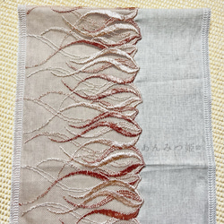 洗える刺繍半衿  ピンクベージュライン 8枚目の画像