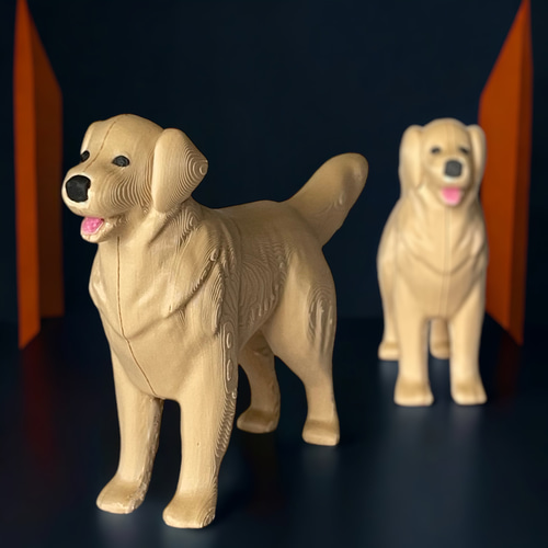 ゴールデンレトリバー リアル3Dフィギュア 1頭 その他置物