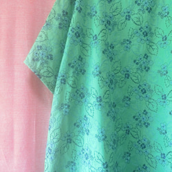 フラワーブーケ刺繍ワンピース　green 4枚目の画像