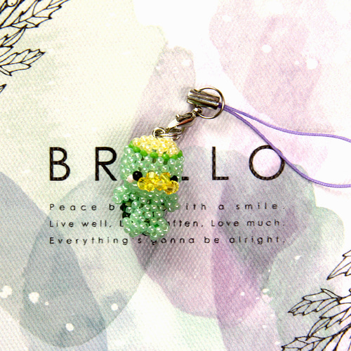 カッパちゃんの携帯ビーズ細工アクセサリー （スワロ/天然石 ビーズ