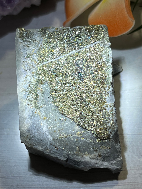星屑パイライト˚✧₊⁎ 原石　ラフストーン　結晶 クラスター 4枚目の画像