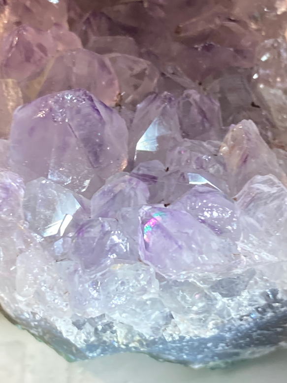 レインボー✨　ラベンダー　アメジスト　クラスター　原石　紫水晶 5枚目の画像