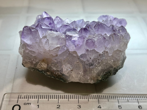 レインボー✨　ラベンダー　アメジスト　クラスター　原石　紫水晶 9枚目の画像