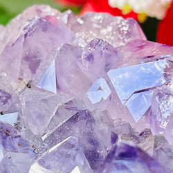 レインボー✨　ラベンダー　アメジスト　クラスター　原石　紫水晶 3枚目の画像