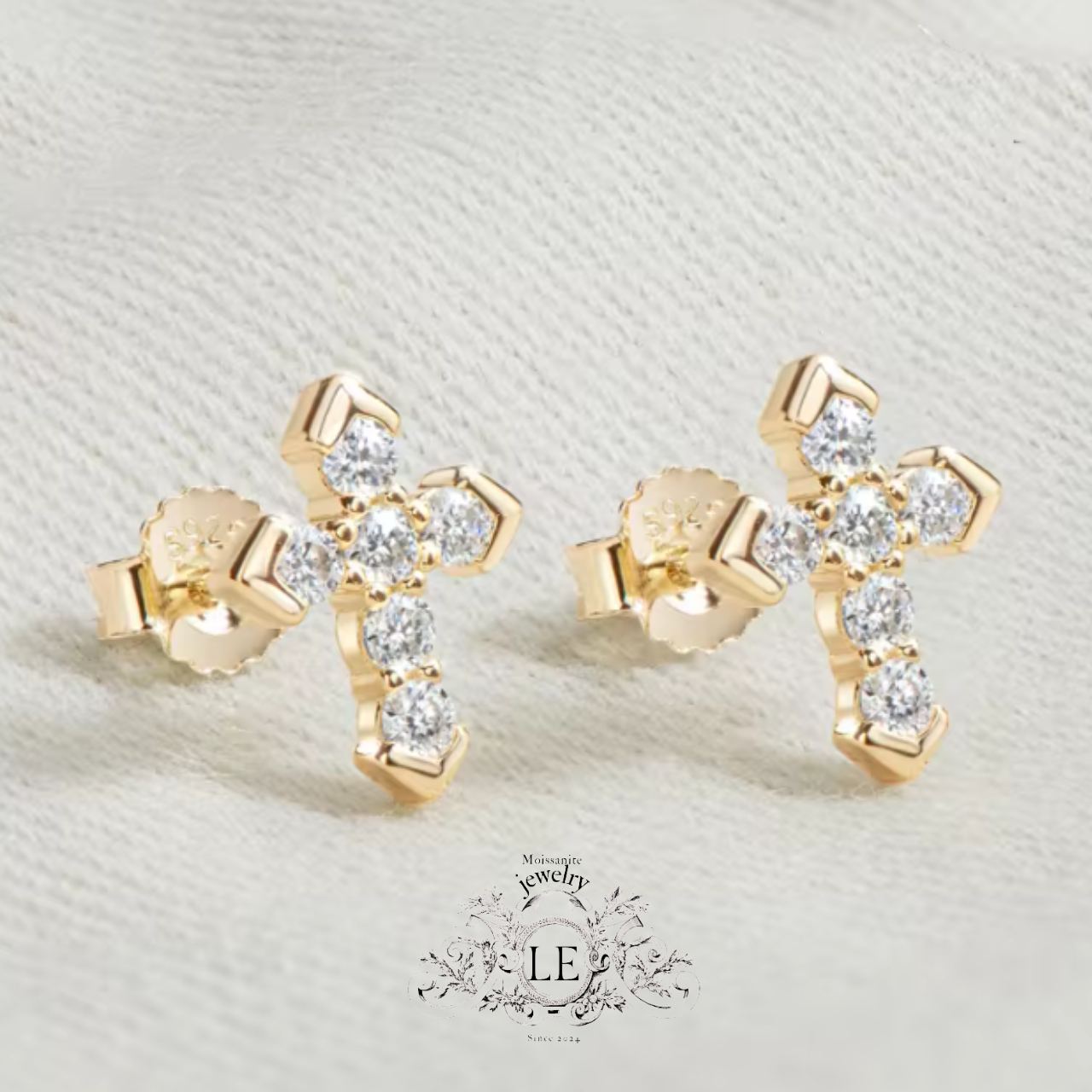 [4]最高級　silver925 モアサナイト　ラグジュアリー　14K　18k/ホワイトゴールド　ピアス　アレルギー対応