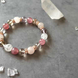 ローズクォーツ / ストロベリークォーツ /天然石ブレスレット/苺水晶