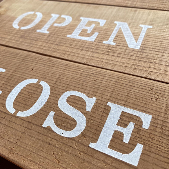 木製 オープンクローズ看板 ひもタイプ ドア サイン 6枚目の画像