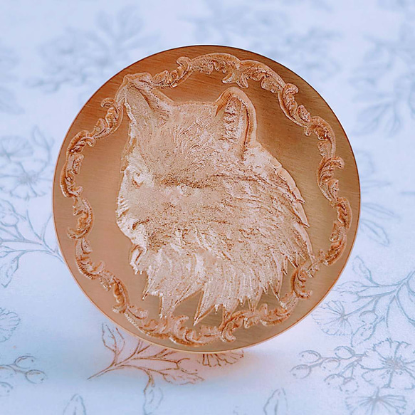 再販⭐︎30mm ねこフェイス シーリングスタンプ ヘッド リアル猫 ネコ 