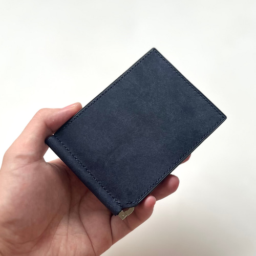革職人 LEATHER FACTORY マネークリップ 小銭入れ付き 本革 札ば