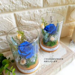 ★送料無料★ガラスドームフラワー『 Petite Garden 』／ブルーガーデン・ミニ（インディゴブルー） 11枚目の画像