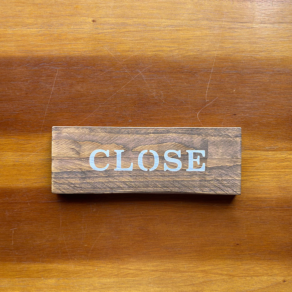 木製 オープンクローズ看板 ひもタイプ ドア サイン 08 3枚目の画像