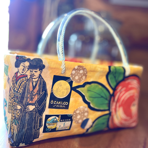 はいからさんの一閑張りかごバスケット”Manazuru” かごバッグ 素