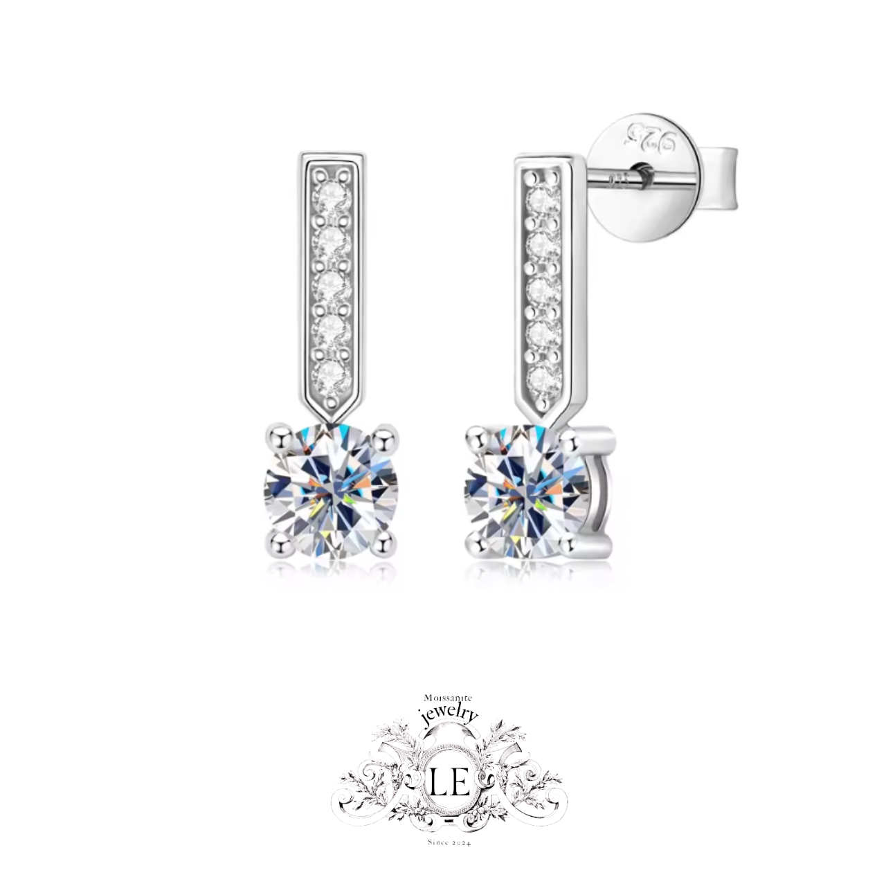 [9]最高級　silver925 モアサナイト　ラグジュアリー　14K　18k/ホワイトゴールド　ピアス　アレルギー対応 6,474円