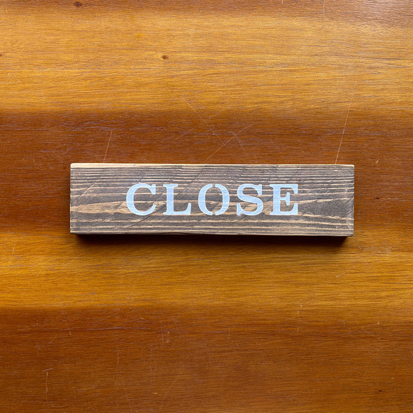 木製 オープンクローズ看板 ひもタイプ ドア サイン 12 3枚目の画像
