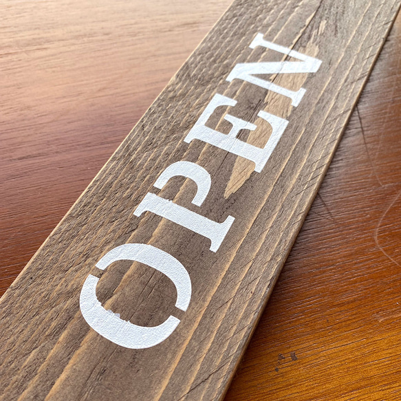 木製 オープンクローズ看板 ひもタイプ ドア サイン 12 4枚目の画像