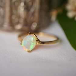 K18 Oval Opal ring（R042_ROp,0.85ct） 7枚目の画像