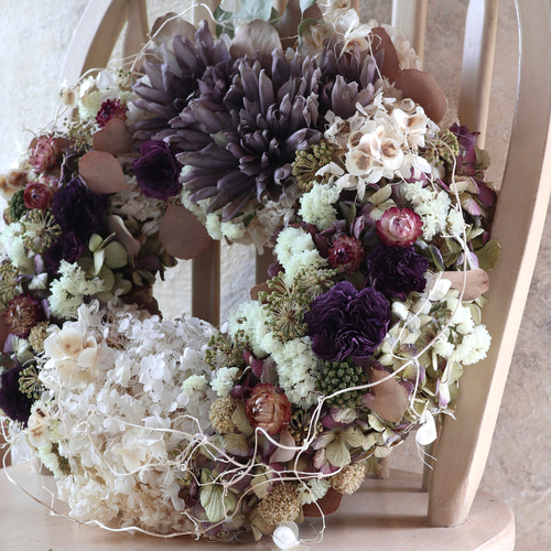 春待ち　パールアカシアとラナンキュラスのリース 春待ちパールアカシアとラナンキュラスのリース