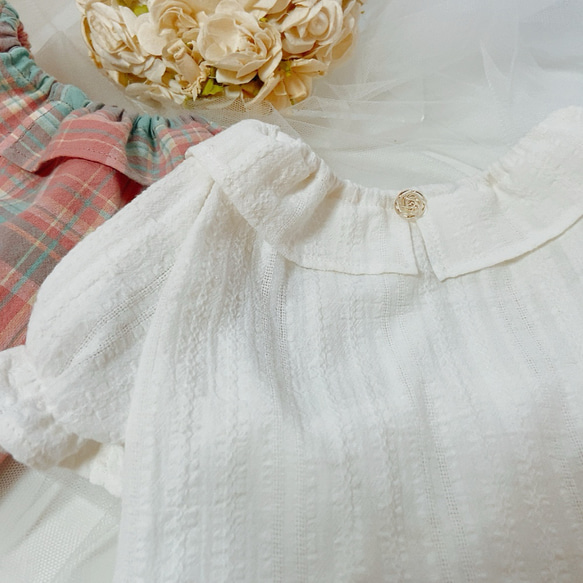 わんこ服ハンドメイドちょこっとお出かけブラウス♪Mサイズ