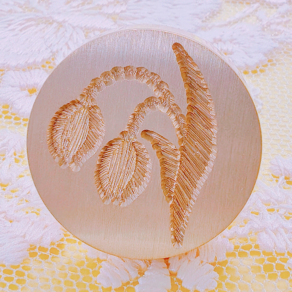 20mm 刺繍風 スノーフレーク 花 シーリングスタンプ ヘッド 2枚目の画像