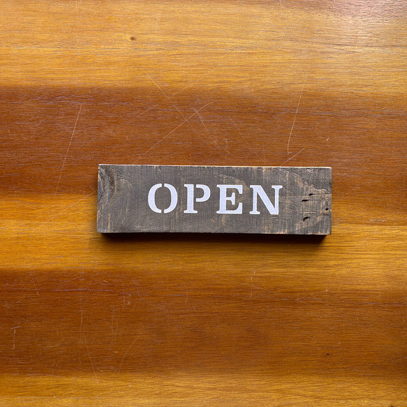 木製 オープンクローズ看板 ひもタイプ ドア サイン 16 2枚目の画像