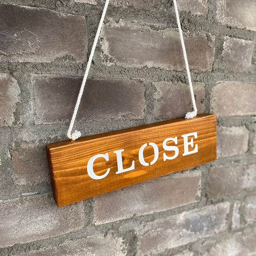 Amazon | RAW WOODEN DOOR SIGN OPEN CLOSED ロウ ウッド ドア