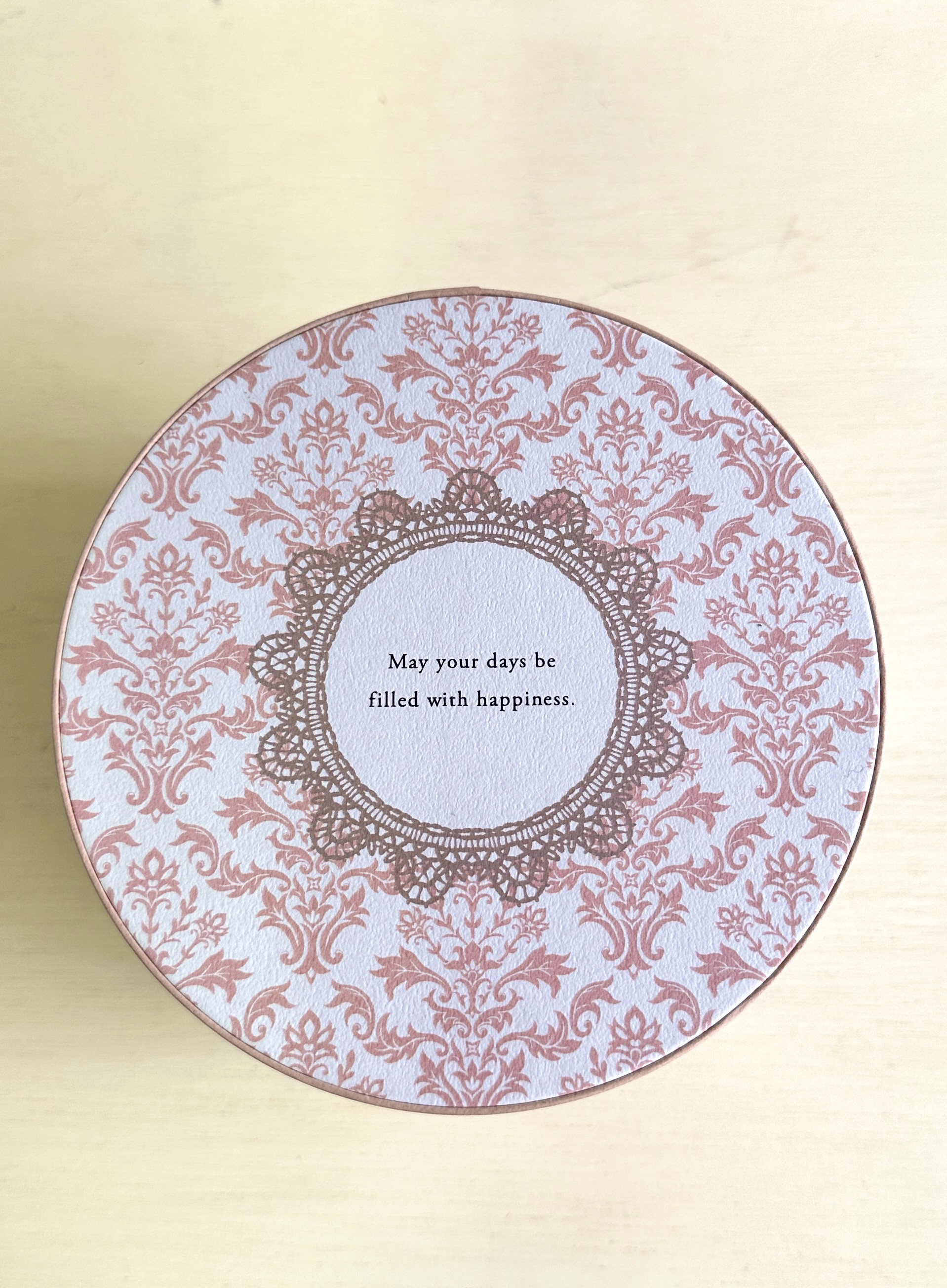 くすみピンクのプリザーブドフラワーボックス・サークル