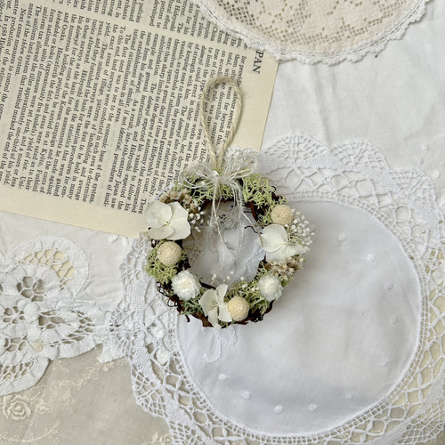 ドライフラワーガーランド＊ホワイト ガーランド an-place 通販