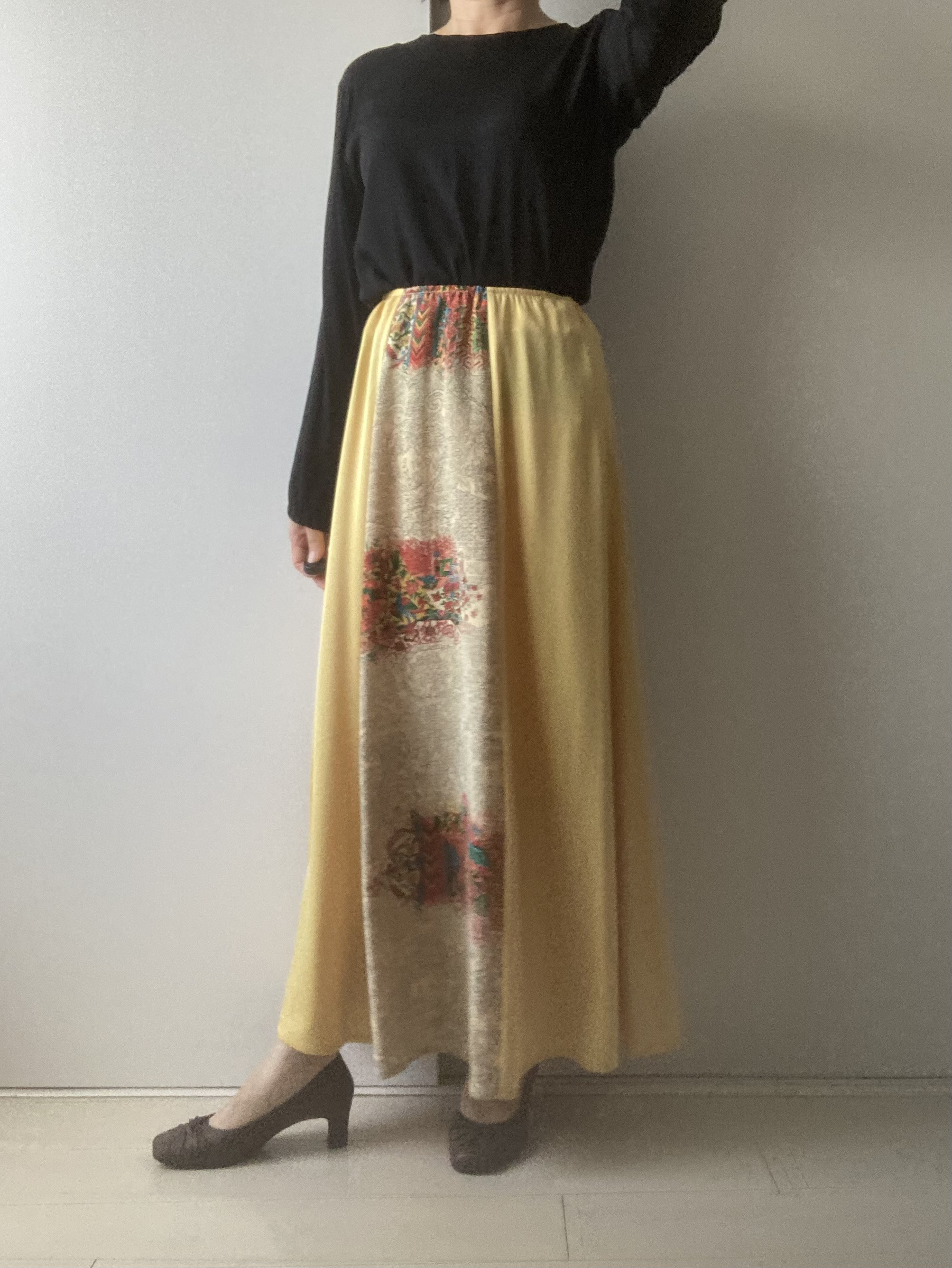 6枚はぎスカート　イエロー