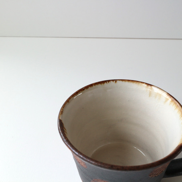マグカップ　くろドット　200ｃｃ 6枚目の画像