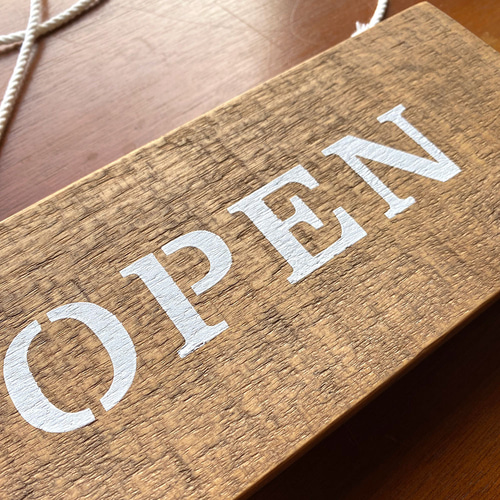 Amazon | RAW WOODEN DOOR SIGN OPEN CLOSED ロウ ウッド ドア