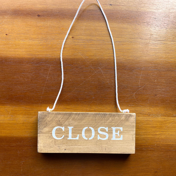 木製 オープンクローズ看板 ひもタイプ ドア サイン 17 5枚目の画像