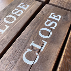 木製 オープンクローズ看板 ひもタイプ ドア サイン 5枚目の画像