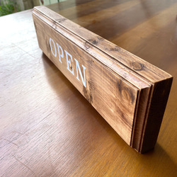 木製 オープンクローズ看板 ひもタイプ ドア サイン 6 6枚目の画像