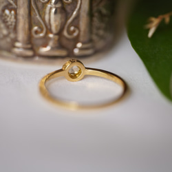 K18 Round Rose cut Diamond ring(0.164ct,R074_RDClear) 7枚目の画像