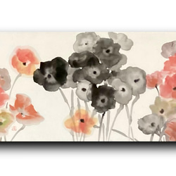 B5サイズ 額縁付 原画1点物 抽象画 水彩画 絵 花 アート 絵画 絵画