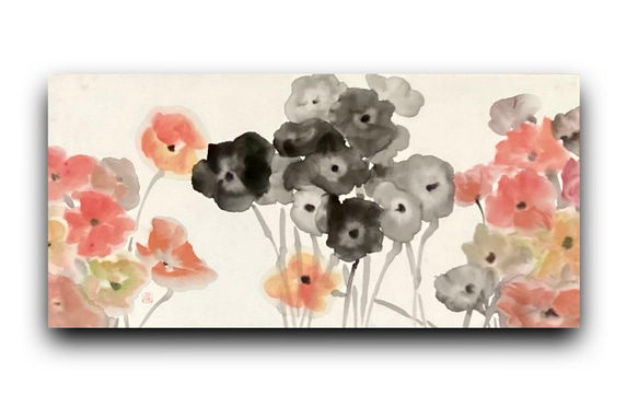 絵画 anemone 赤いアネモネ | YUKI ｜インテリア絵画 アートの専門通販