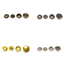 ジャンパーホック 15mm 30組 アンティーク シルバー ブラック ゴールド レザークラフト ホック 金具 ボタン 3枚目の画像