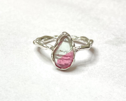 SV925 バイカラートルマリン ピンキーリング 3.5号 指輪・リング t
