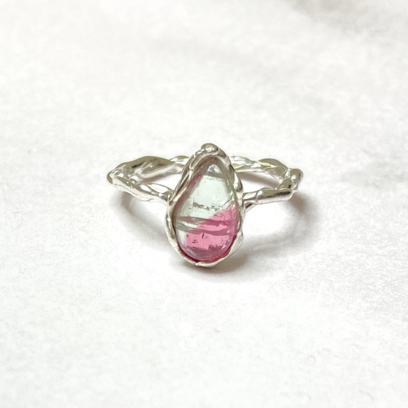 SV925 バイカラートルマリン ピンキーリング 3.5号 指輪・リング t