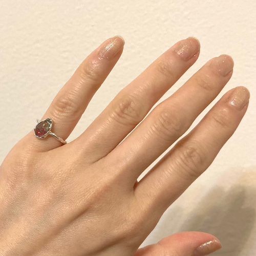 SV925 バイカラートルマリン ピンキーリング 3.5号 指輪・リング t