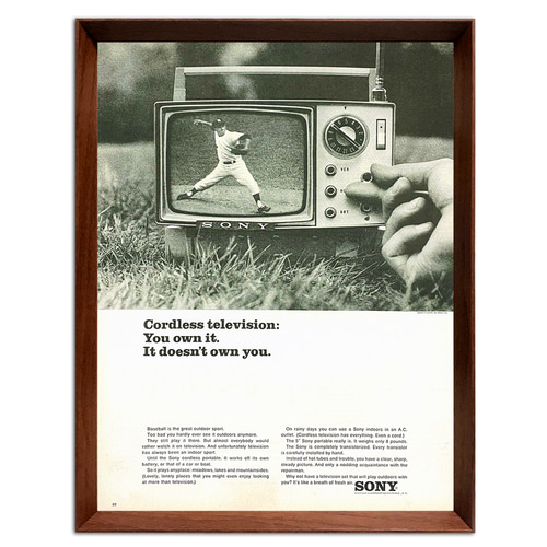 ソニー ポータブルテレビ 1960年代 アメリカ ヴィンテージ 広告