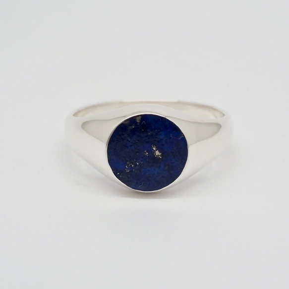ラピスラズリ シグネットリング　／　lapis lazuli signet ring  SILVER925 3枚目の画像