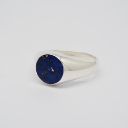 ラピスラズリ シグネットリング　／　lapis lazuli signet ring  SILVER925 4枚目の画像